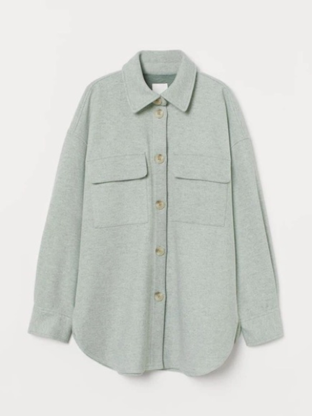 H&M light green oversized shirt jacket plus size XXL 2X
